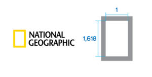 Aranymetszés aránya a National Geographic logójánál